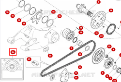 Ducati Комплект цепь + звезды Supersport 939 / 950 67621051A