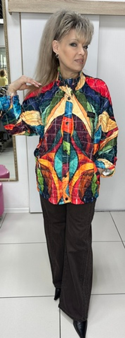 Цветная стеганная куртка "зефирка"