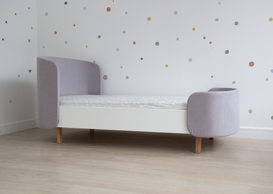 Кровать подростковая KIDI Soft размер М (серый)