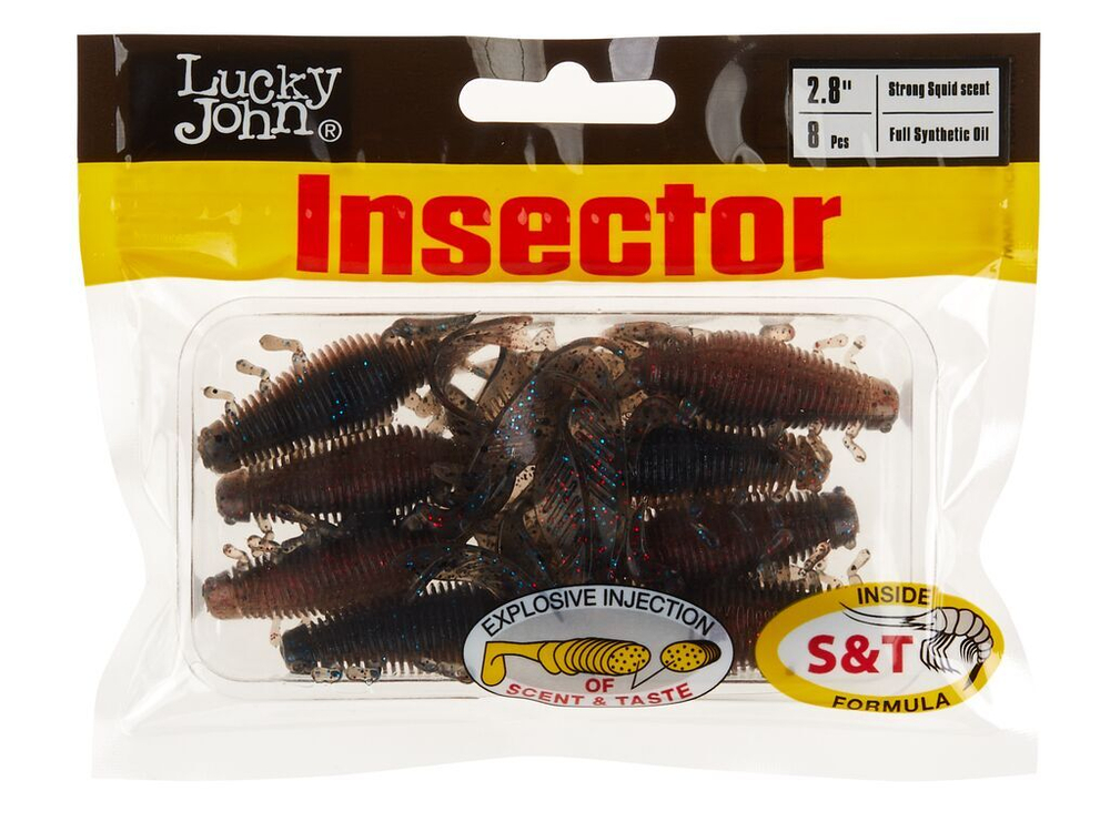 Мягкая съедобная приманка LJ Pro Series Insector 2.8 in (70 мм), цвет T65, 8 шт
