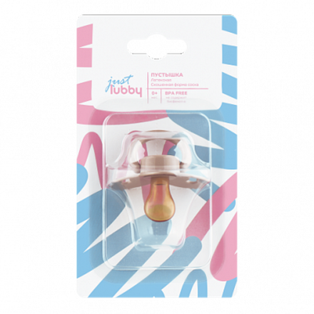 Соска-пустышка Just Lubby, скош. сосок, от 0 мес, лат. арт.30064
