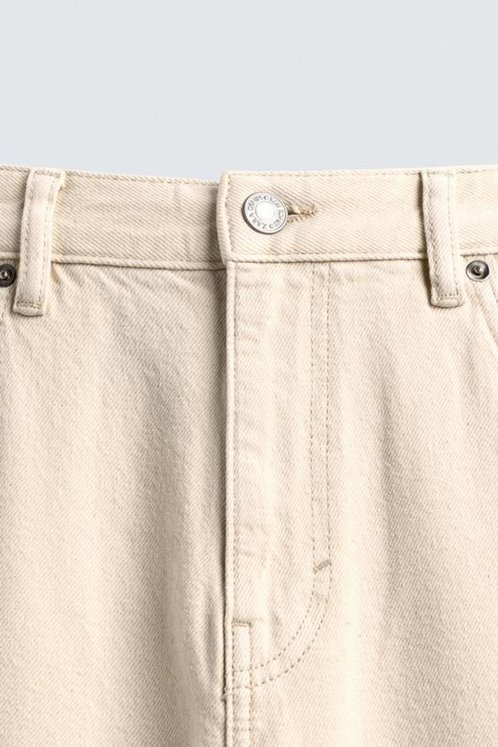 ZARA ДЖИНСЫ SLIM TAPERED FIT, ЭКРЮ