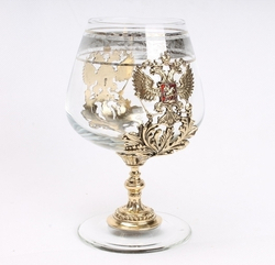 Бокал для коньяка "Россия" в футляре VIP