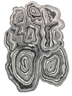 Ковер Safir 00841G Grey/Grey Нестандартная (0.78 x 1.5)