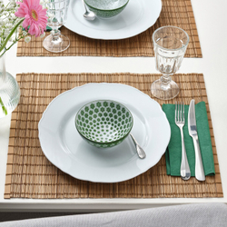 IKEA ENTUSIASM  (ИКЕА ЕНТУСИАСМ)  -  Миска, узор/зеленый, 12 см