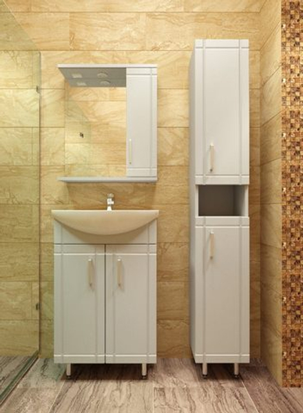 Тумба напольная Монако под раковину Уют 60, белый, арт. 00789