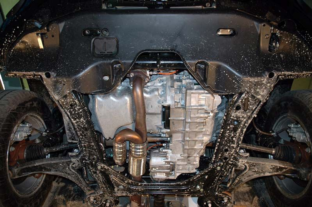 Защита картера двигателя, КПП (2,5 мм, сталь) для Honda Ridgeline 2006-2008 (V = 3.5) Sheriff.09.1253