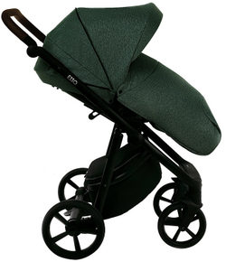 Детская коляска Roan Esso 2025 3 в 1 с автокреслом Tutis Elo Black ESS113/1 Dark Green/Black