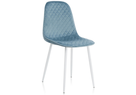 Стул на металлокаркасе Capri blue / white
