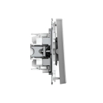 ARTGALLERY 2-клавишный ВЫКЛЮЧАТЕЛЬ КНОПОЧНЫЙ, 10АХ, механизм, быстрозажим. клем., СТАЛЬ