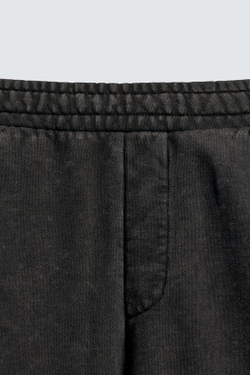 ZARA ДЖОГГЕРЫ BALLOON FIT С ЭФФЕКТОМ ПОТЕРТОСТИ, ТЕМНЫЙ АНТРАЦИТ