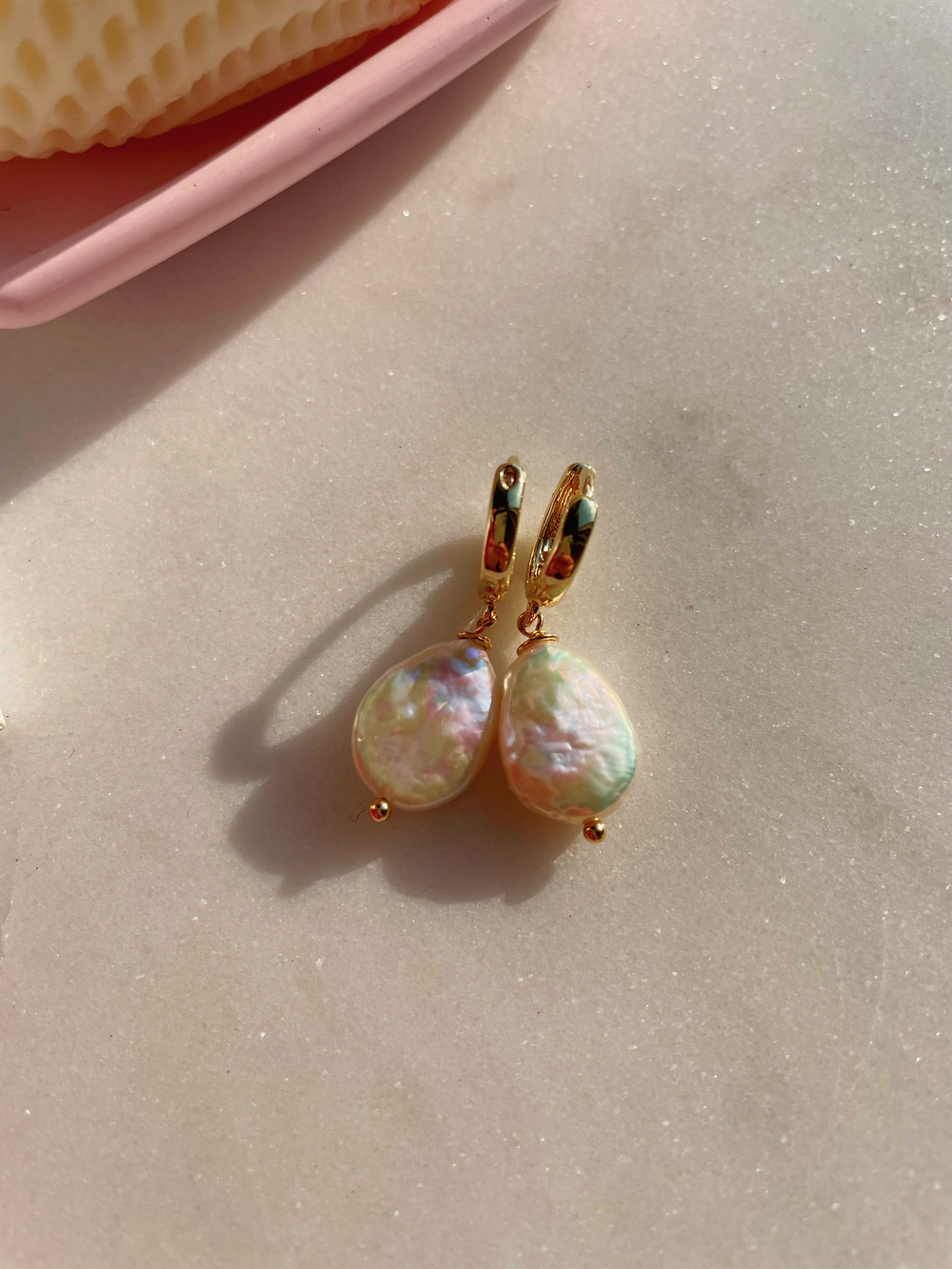 Серьги Овалы из жемчуга