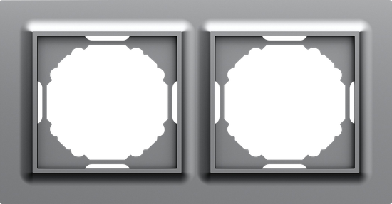 Рамка 2-я,  Wave матовый серый,  серия A07
