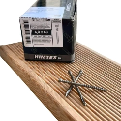 Саморез для террасной доски и декинга 4*60 HIMTEX 100шт