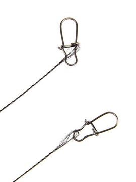 Поводки вольфр. Lucky John оснащ. вертл. и застеж. 09кг 15см 2шт.