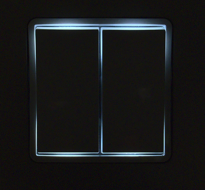 Переключатель 2х-клавишный с подсветкой 10A 250В белый Inspiria Legrand