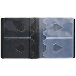 Кредитница на 32 карты 2 ряда, Спейс, ПВХ, коричневая, горизонтальная