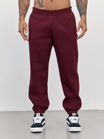 Брюки мужские с начесом "jogger fleece" (вишневый)