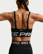 Nike Pro Indy Plunge Женский спортивный бюстгальтер со средней поддержкой и вставками - NIKE