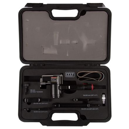 Цена на MIGHTY SEVEN (QB-325N) Пневматическая ленточная шлифовальная машина, 16 000 об/мин, 4 насадки, кейс