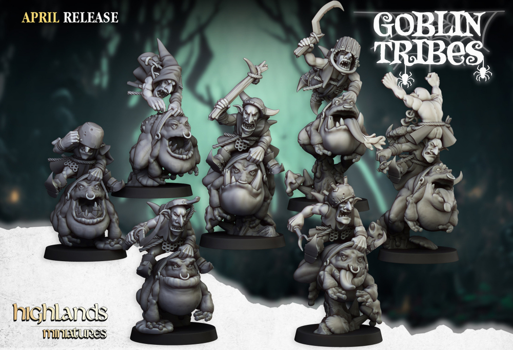 Swamp Goblins Frog Riders and Frog Riders with sticks