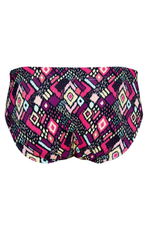 Мужские плавки с геометрическим принтом Dorenase (Размер: M) (Цвет: сливовый)