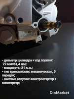 Двигатель для эндуро 250 кубов 172FMM-3A 2х-клапанный, грм цепь