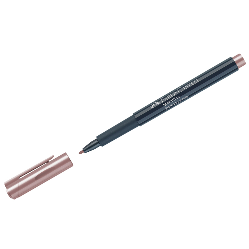 Маркер для декорирования Faber-Castell "Metallics", розовый металлик, пулевидный, 1,5мм