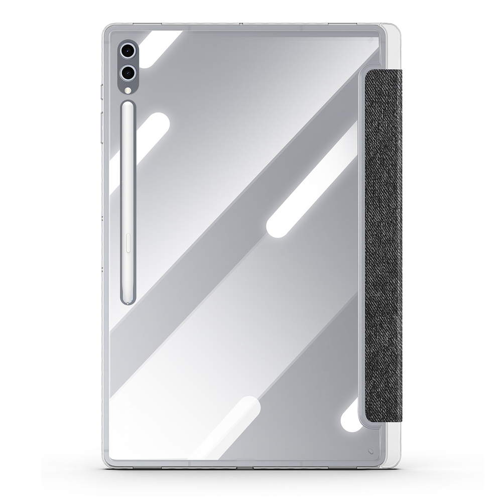 Чехол книжка черного цвета от Dux Ducis для Samsung Galaxy Tab S9 Ultra, Tab S10 Ultra и Tab S8 Ultra, серия Unid Series Case, с держателем стилуса и функцией автоматического перехода в спящий режим