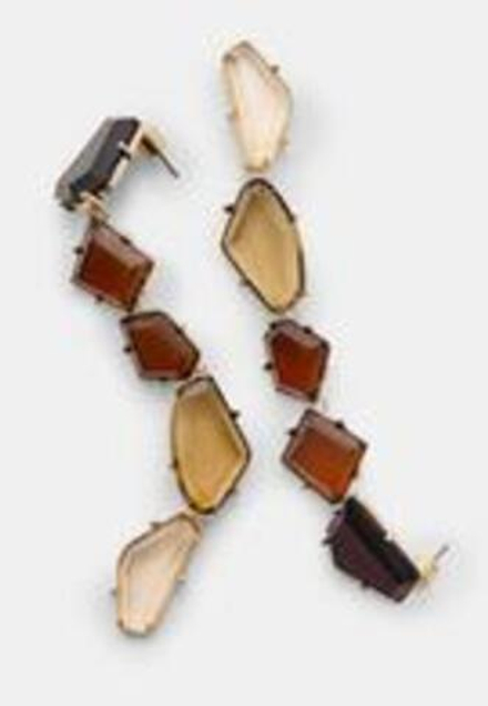 STRADIVARIUS Серьги-подвески со стразами, серый