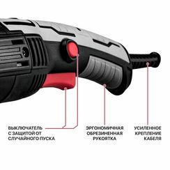 Шлифмашина P.I.T. угловая PWS125-С7 МАСТЕР (125мм, 1200 Вт, 11000 об.мин, длин.рукоят.)