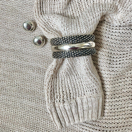 браслет тройной круглый