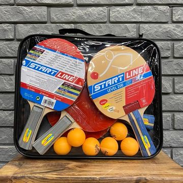 Набор START LINE: 4 Ракетки Level 200, 6 Мячей Club Select