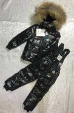 Детский брендовый зимний костюм Buba Moncler Black Edition