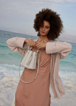 Сумка Polene Numéro Huit Mini EDITION TEXTURED CHALK