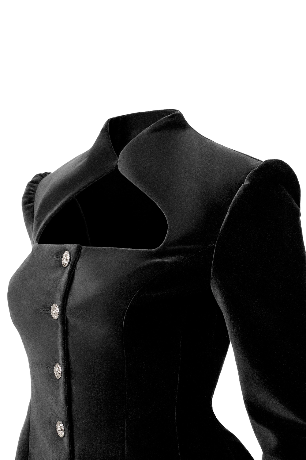 Бархатный жакет с вырезом B CLUB