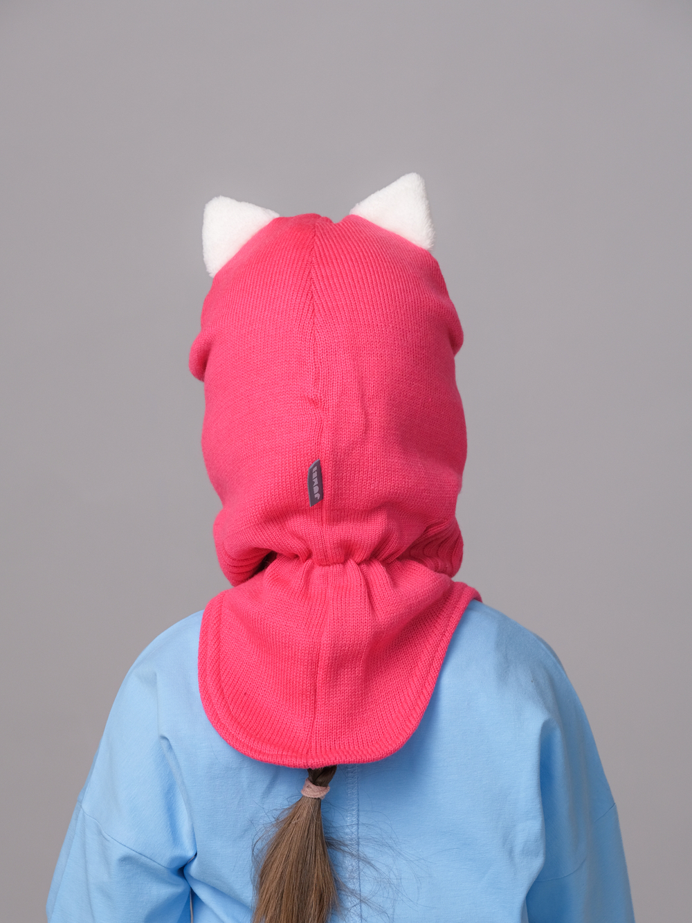 Шлем весенний/осенний вязаный (Фуксия) КИС