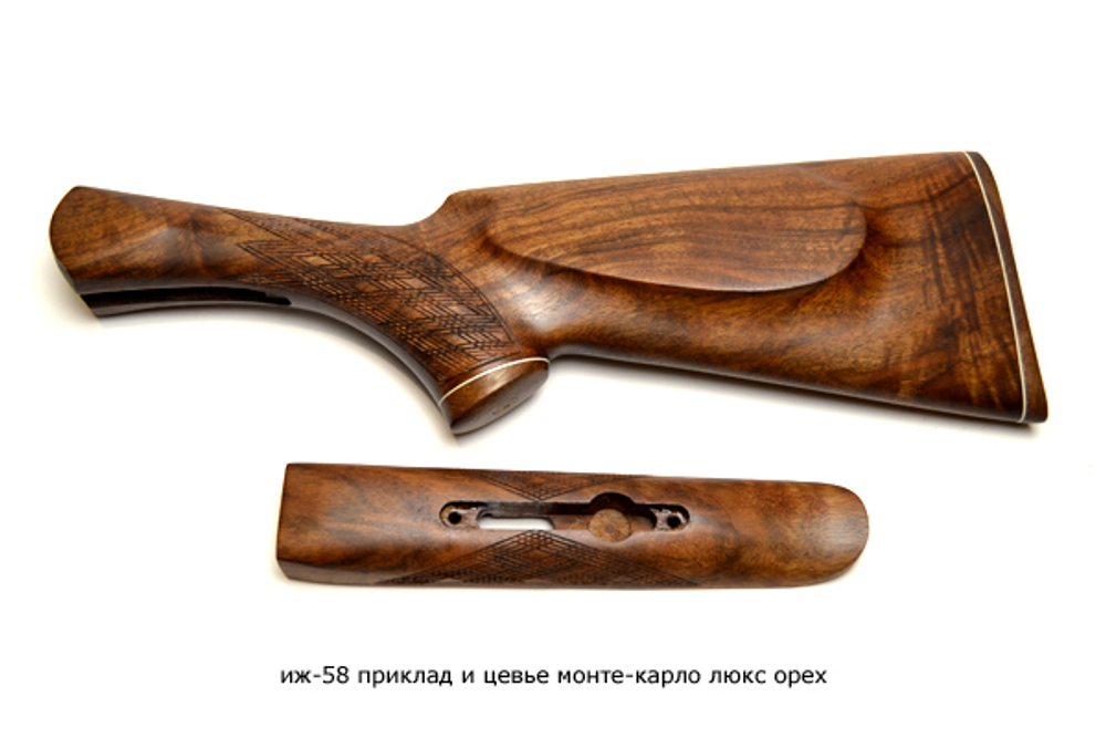 Приклад и цевье на ИЖ-58 Монте-Карло люкс, 12,16 калибр, орех
