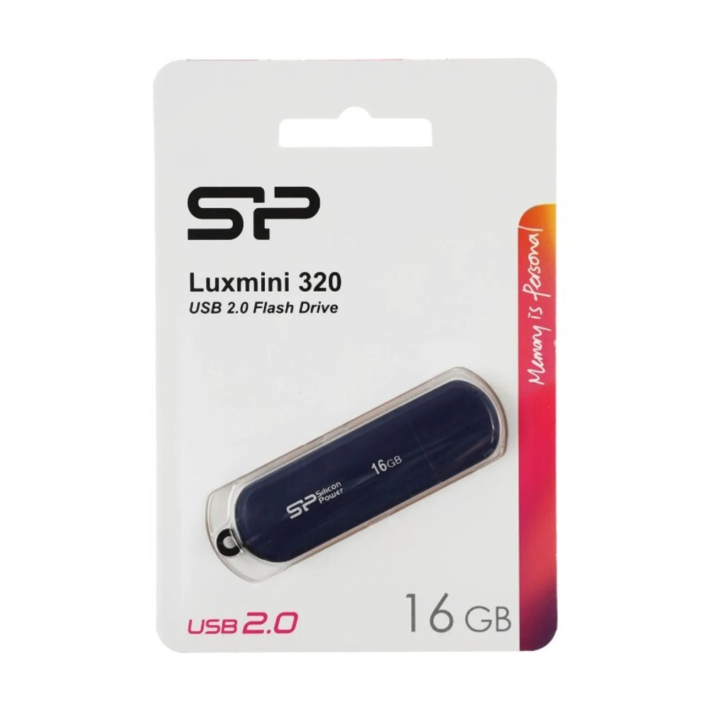 Флеш накопитель 16Gb Silicon Power LuxMini 320, USB 2.0, Синий