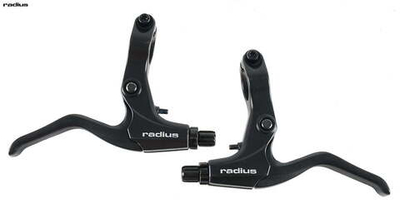Рукоятки тормоза алюминиевые, комплект 2 шт. (правая+левая), VL-801D, RADIUS (черный, УТ00023463)