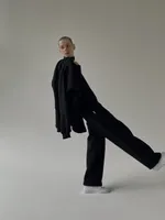 Брюки One Two Wide Sweatpants черные