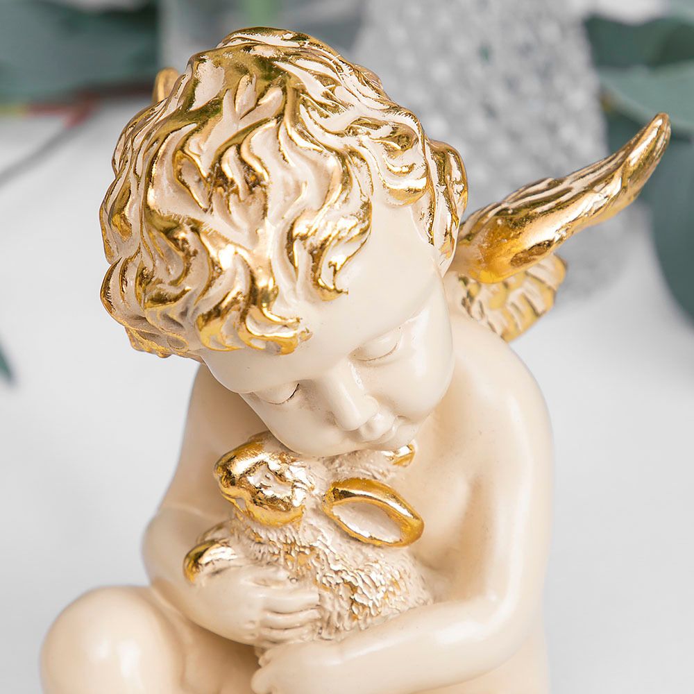 Статуэтка Ангел с кроликом Айвори