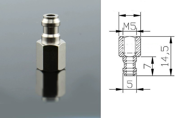 Internal teeth m5 connector
