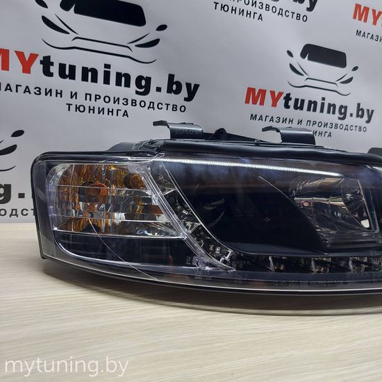 Передние фары daylight black для Audi A4 B6