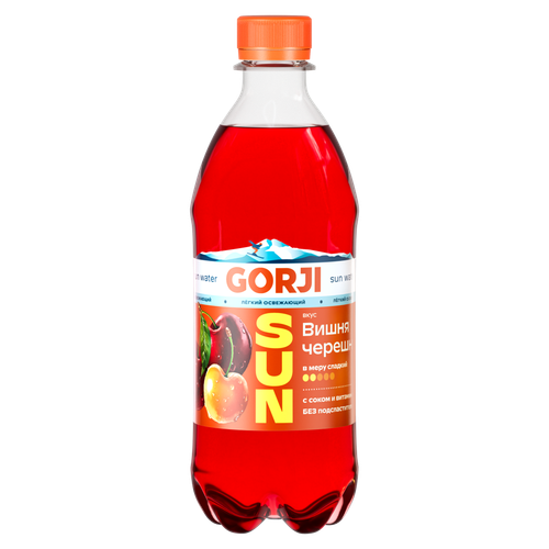 Газированная вода со вкусом Вишня Черешня GORJI Горджи 0,5 л, упаковка 12 шт