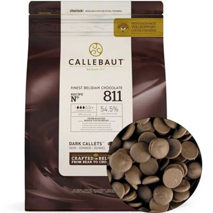 Шоколад Callebaut Темный 54.5% (Пакет 2,5кг)