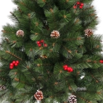 Елка «Венская» 120 см, ПВХ+Леска, ягоды и шишки (271 ветка)