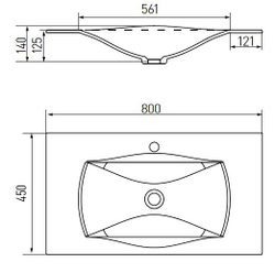 Раковина мебельная Акватон Блент 80