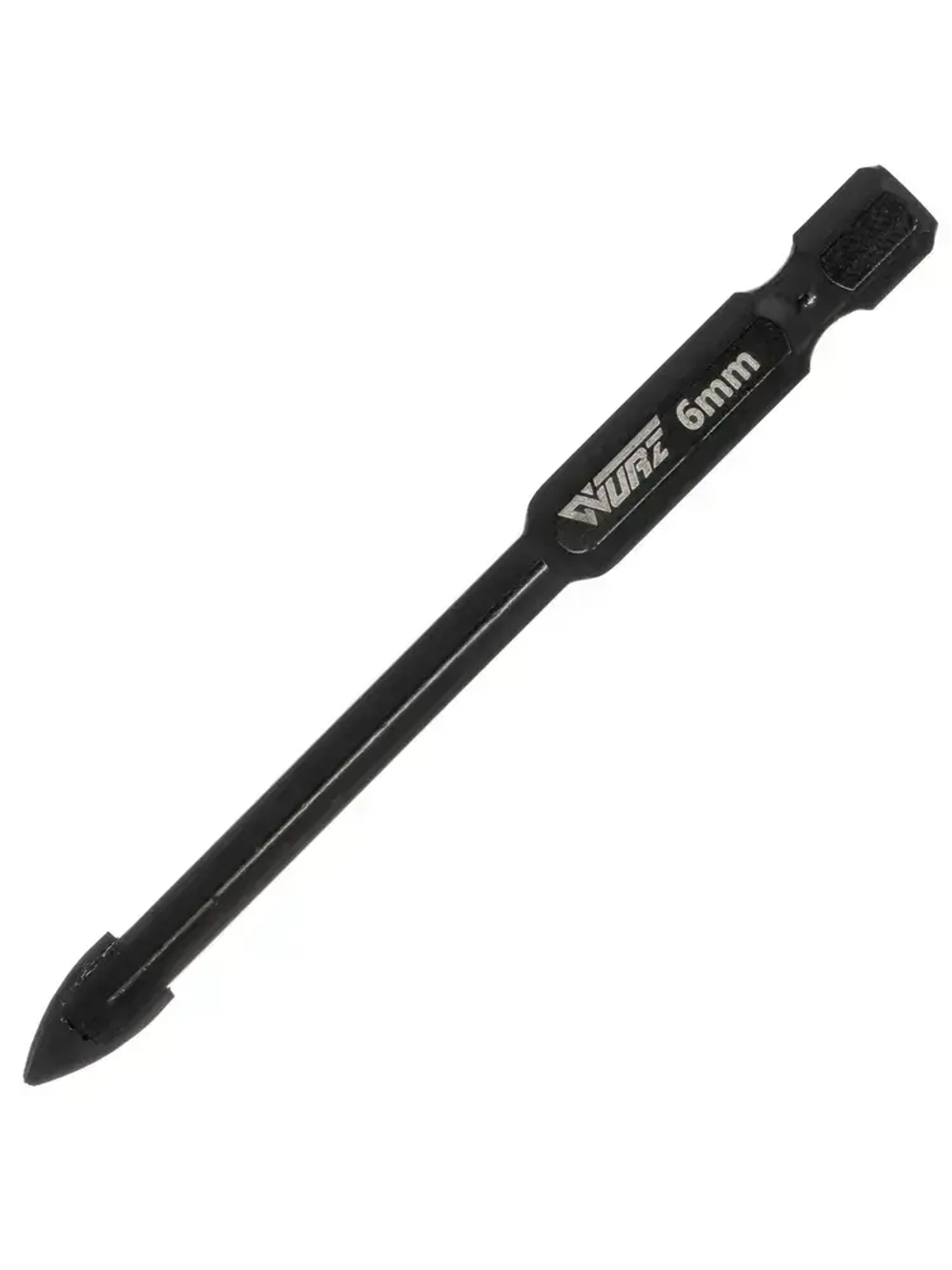 Сверло Duo (2 грани) 6мм, по керамике, керамограниту и стеклу WURZ 9806