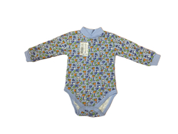 Боди с длинным рукавом на кнопках из футера (100% хлопок с начесом) на рост 80 см